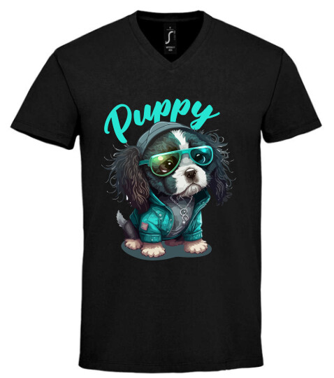 Unisex V nyakú póló