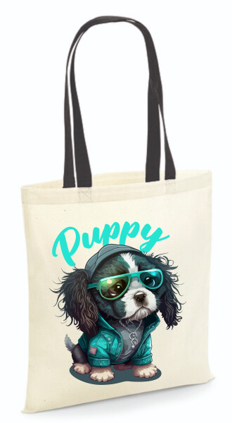 Vászontáska - színes fülű 