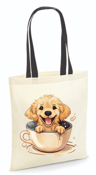 Vászontáska - színes fülű 