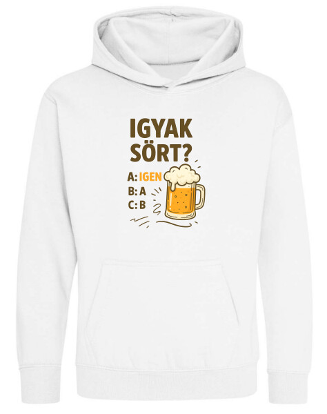 Kapucnis belebújós gyerek pulóver