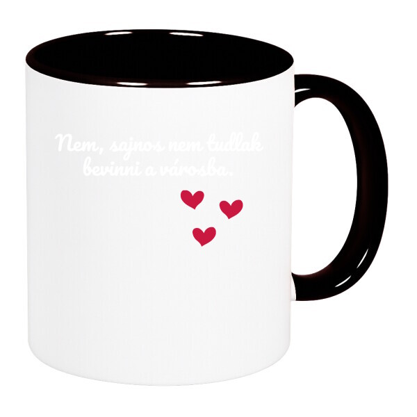 Színes fülű és belsejű bögre