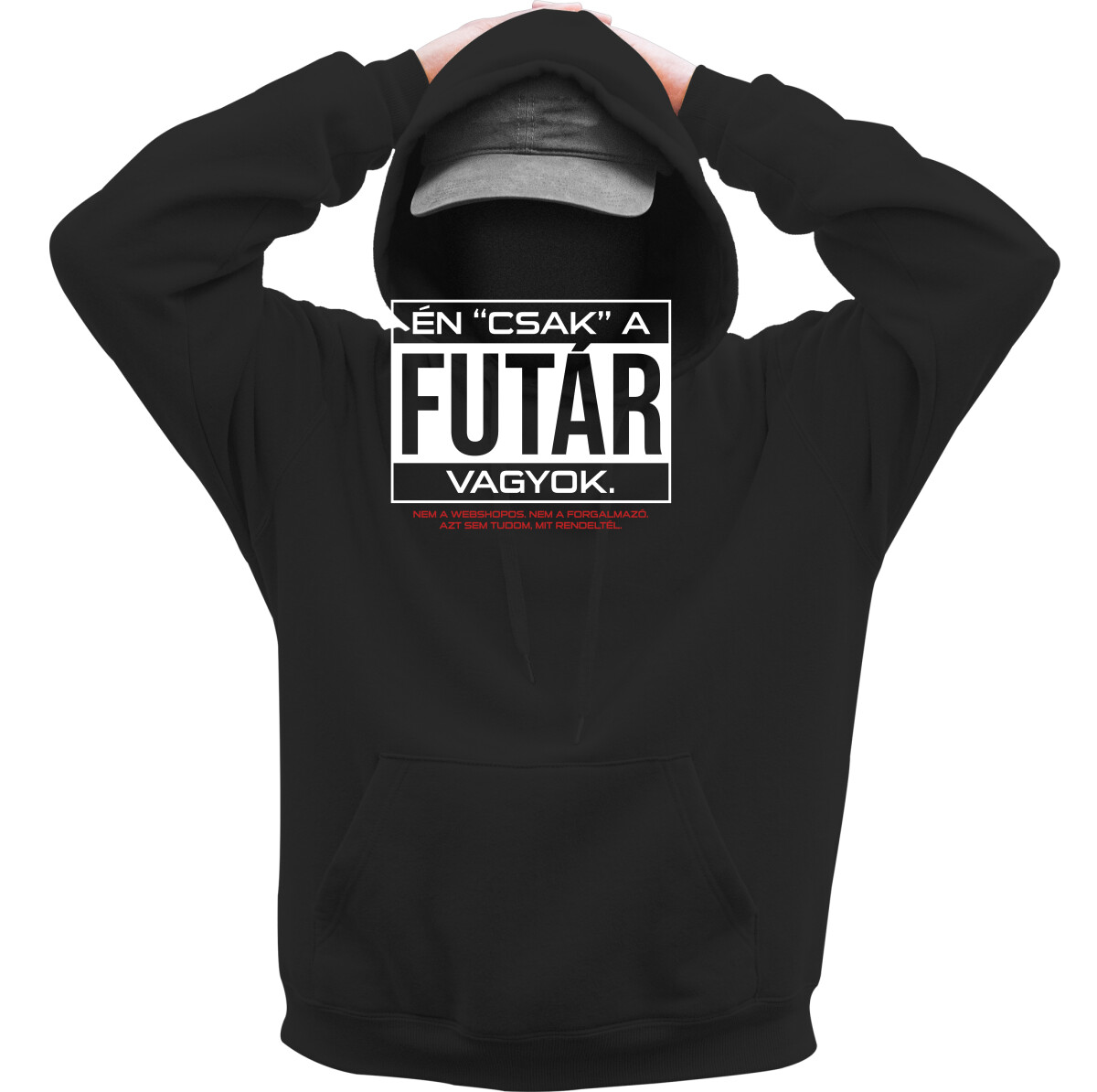 Kapucnis belebújós pulóver