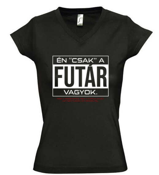 Női V nyakú póló