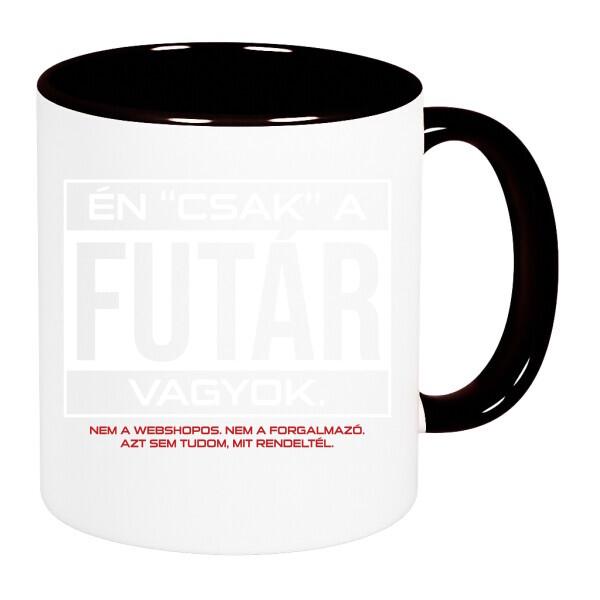 Színes fülű és belsejű bögre