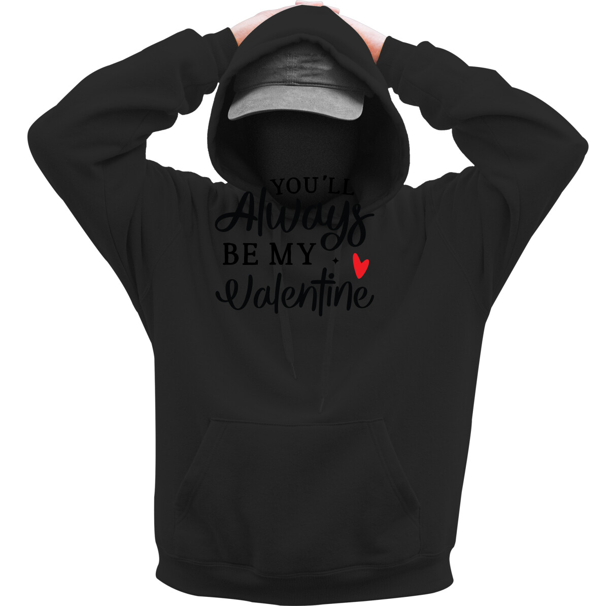 Kapucnis belebújós pulóver