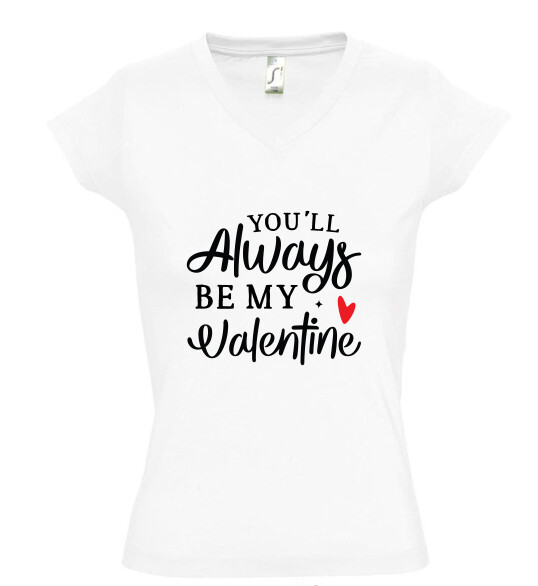 Női V nyakú póló