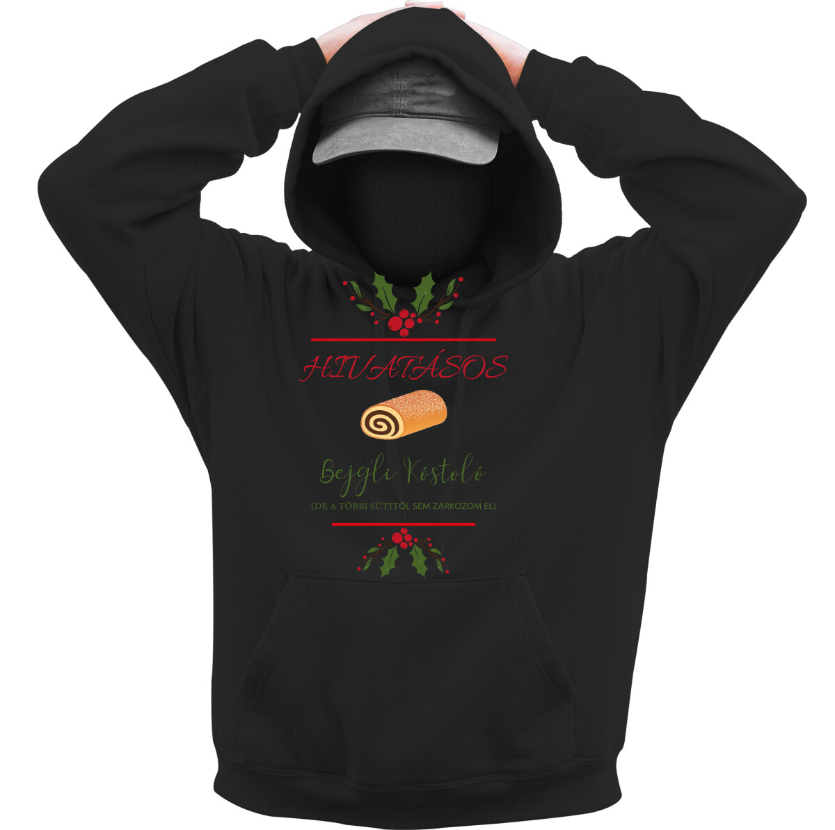 Kapucnis belebújós pulóver