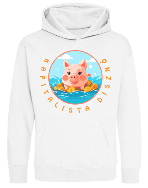 Kapucnis belebújós gyerek pulóver