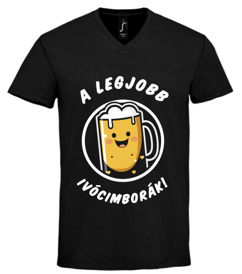 Unisex V nyakú póló