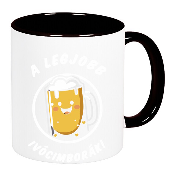 Színes fülű és belsejű bögre