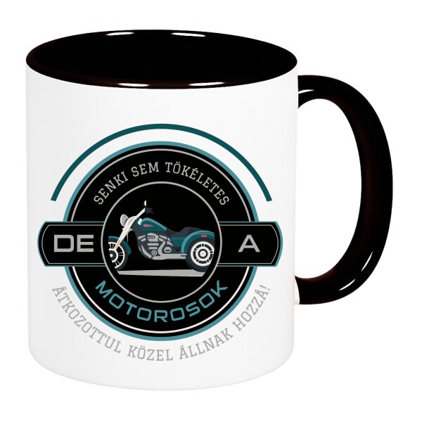 Színes fülű és belsejű bögre