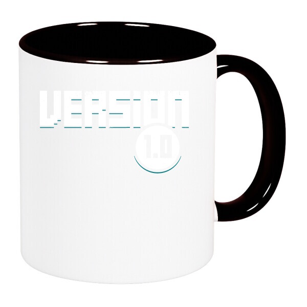 Színes fülű és belsejű bögre