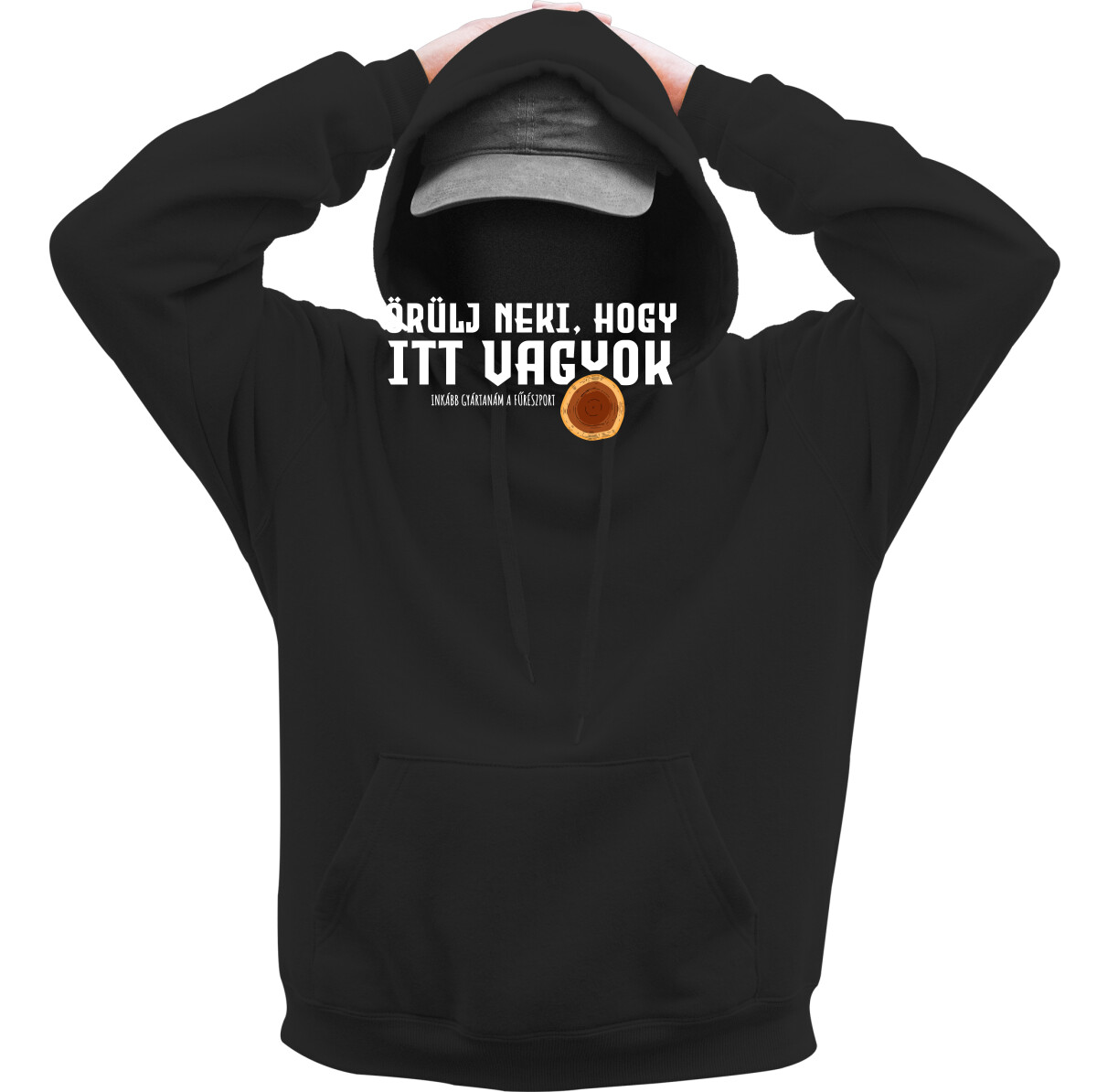 Kapucnis belebújós pulóver