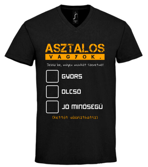 Unisex V nyakú póló