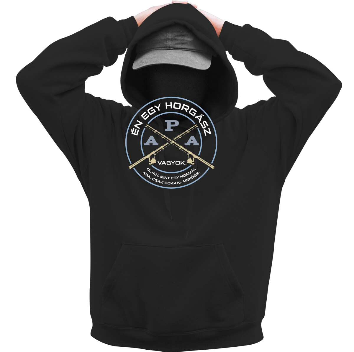 Kapucnis belebújós pulóver