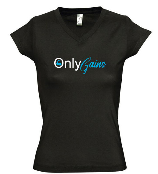 Női V nyakú póló