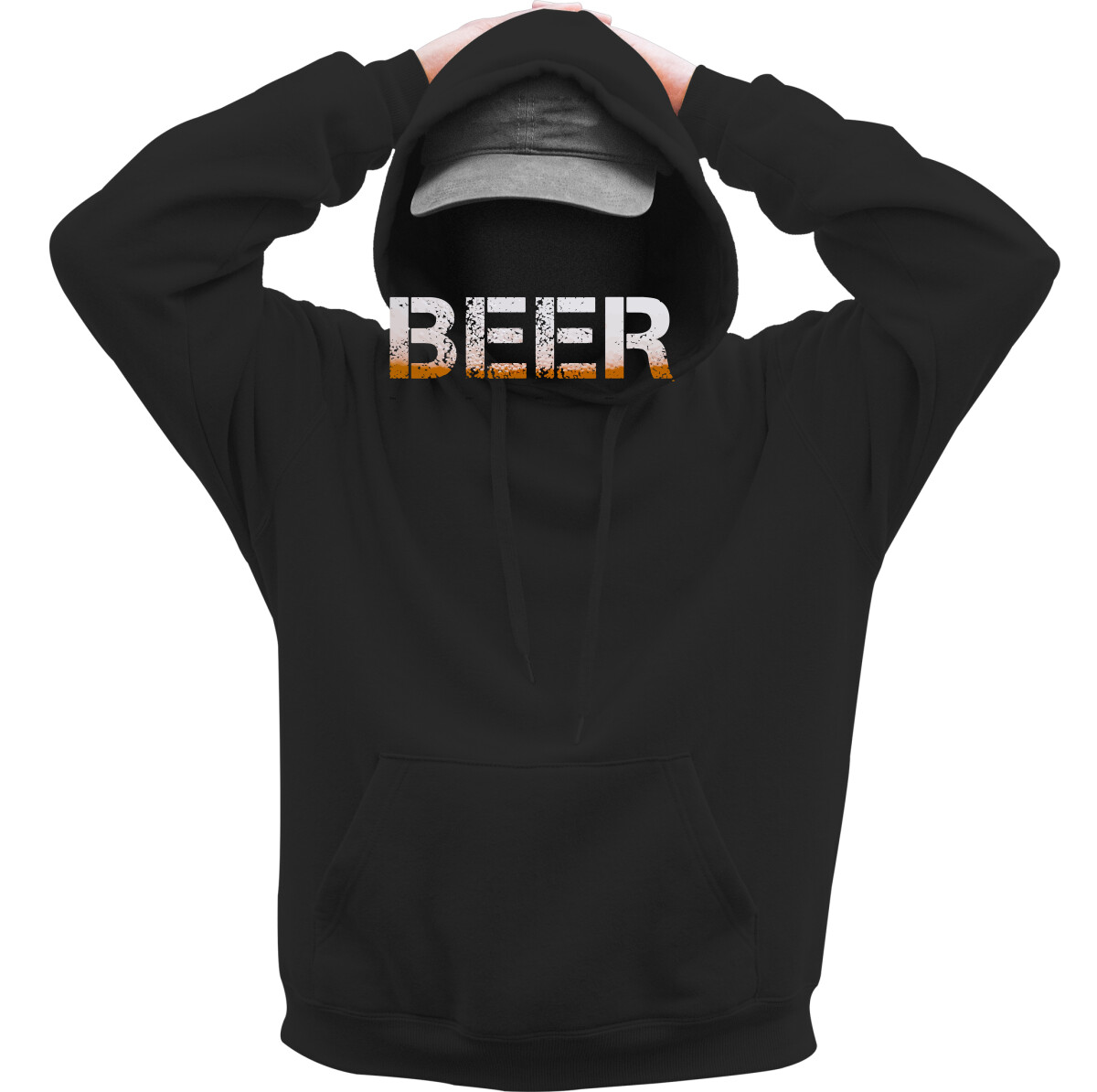 Kapucnis belebújós pulóver