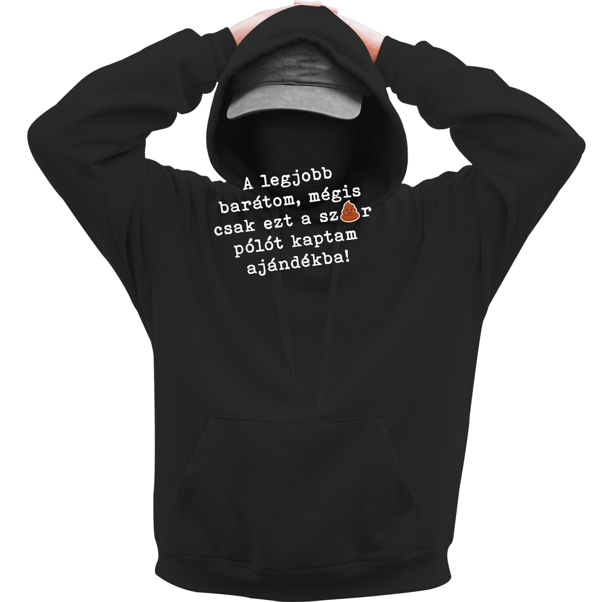 Kapucnis belebújós pulóver