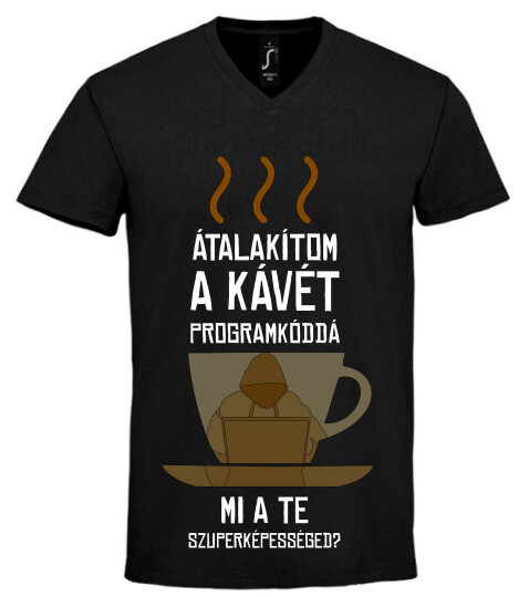 Unisex V nyakú póló