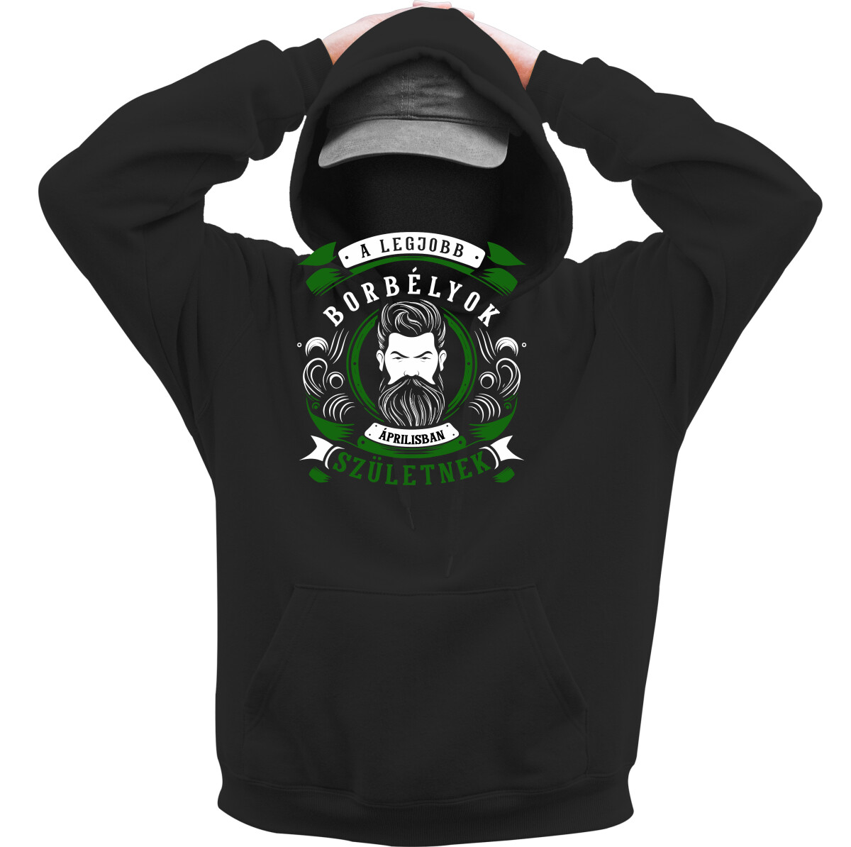 Kapucnis belebújós pulóver