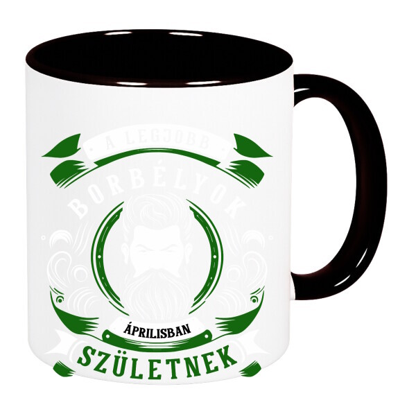 Színes fülű és belsejű bögre