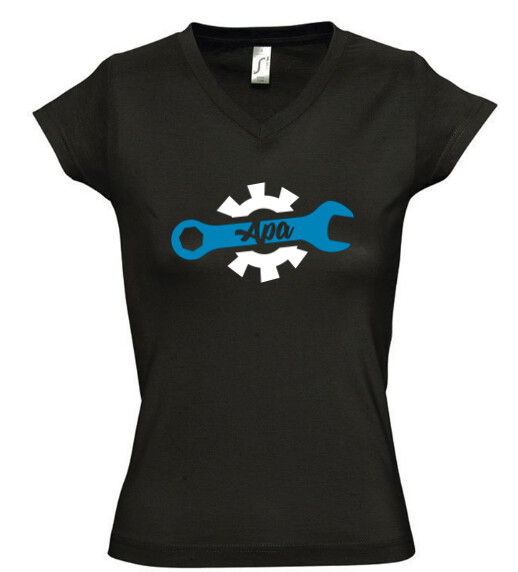 Női V nyakú póló