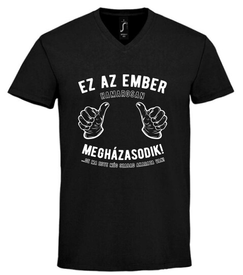 Unisex V nyakú póló