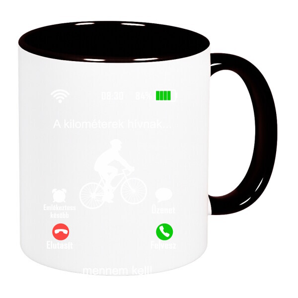 Színes fülű és belsejű bögre