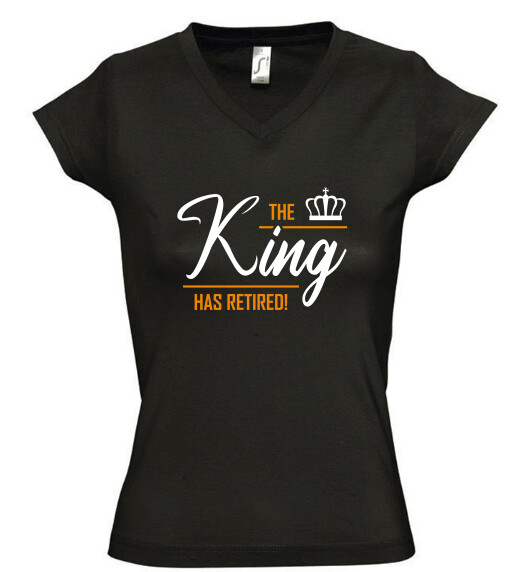 Női V nyakú póló