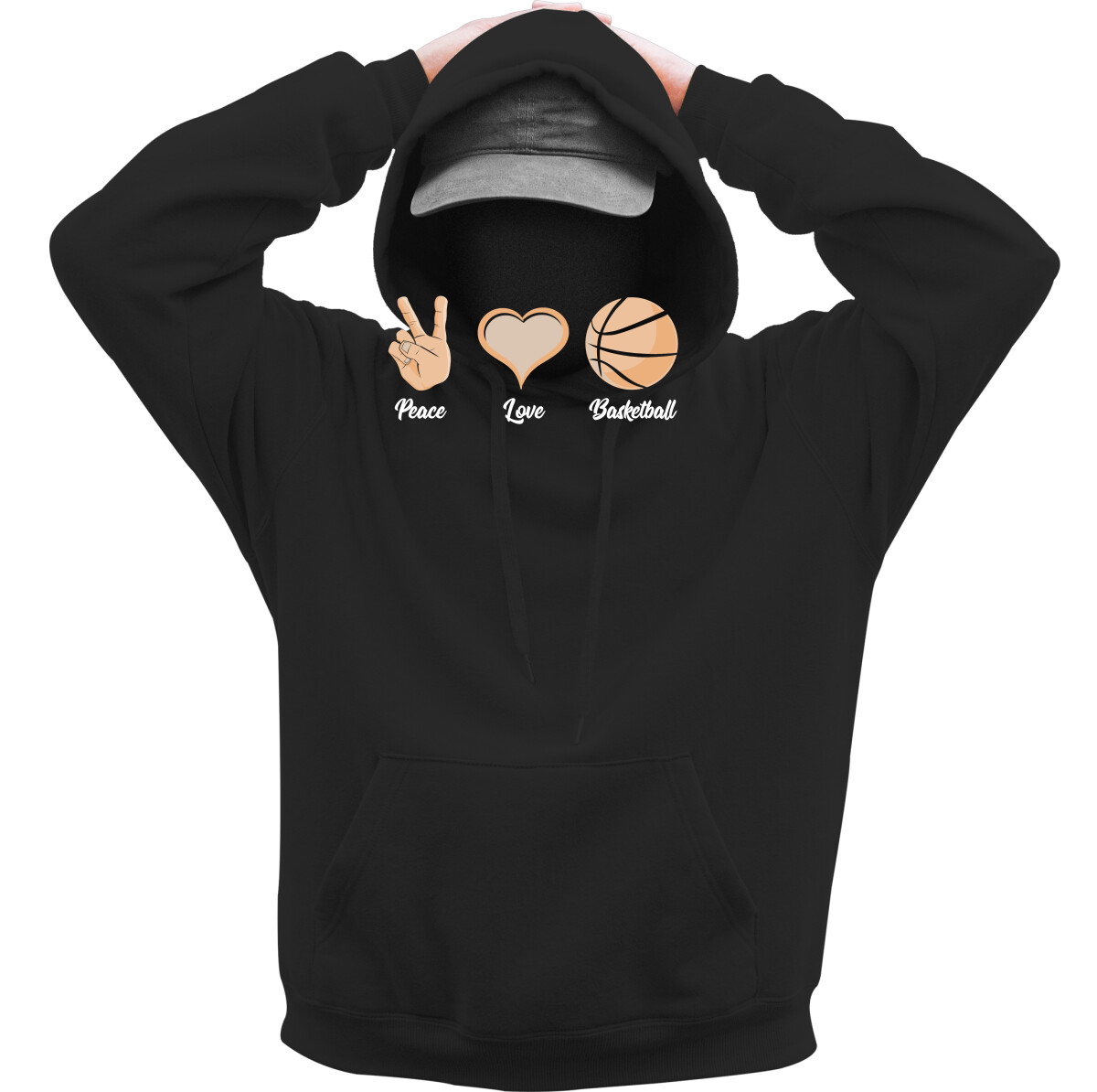 Kapucnis belebújós pulóver