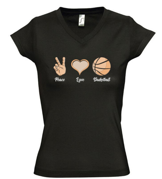 Női V nyakú póló