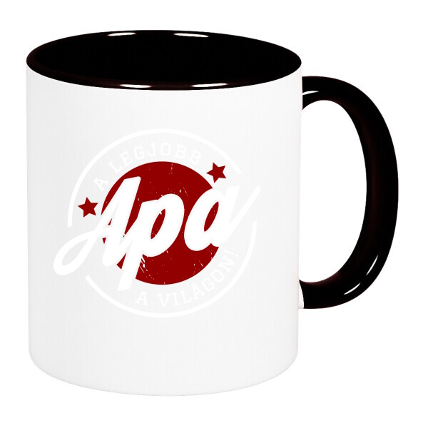 Színes fülű és belsejű bögre