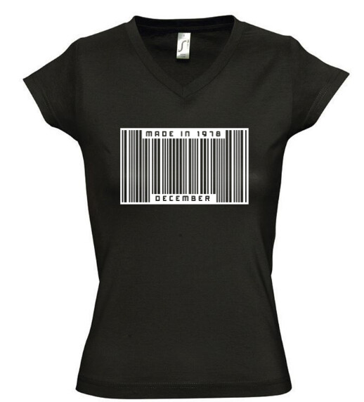 Női V nyakú póló