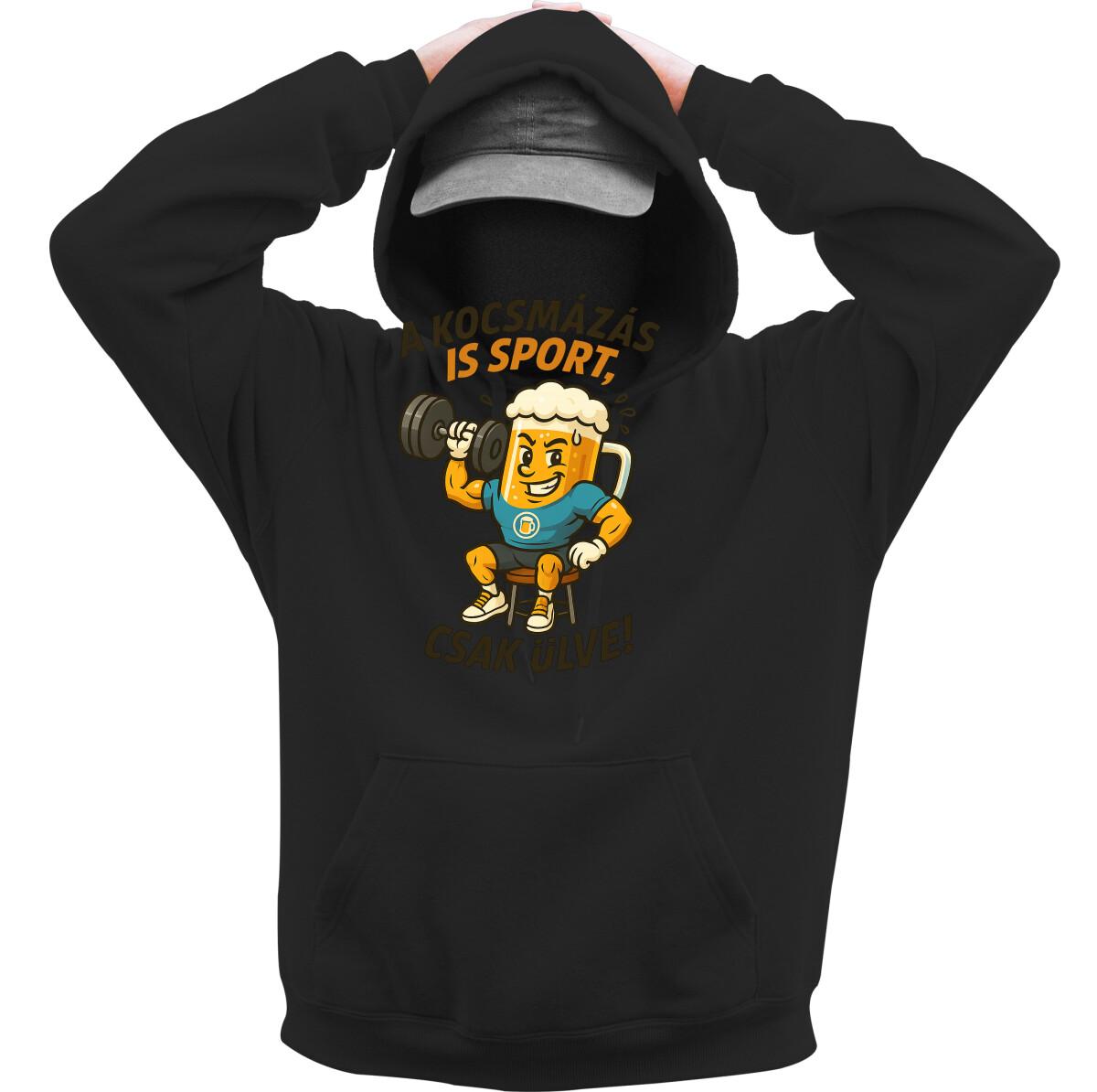 Kapucnis belebújós pulóver