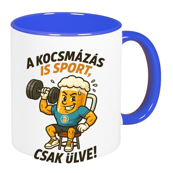 Színes fülű és belsejű bögre