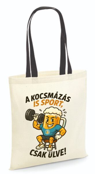 Vászontáska - színes fülű 