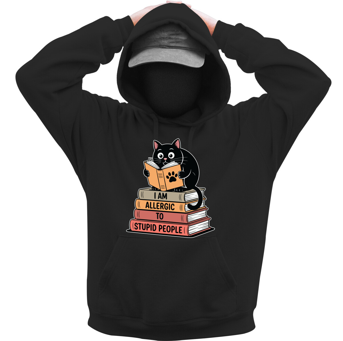 Kapucnis belebújós pulóver