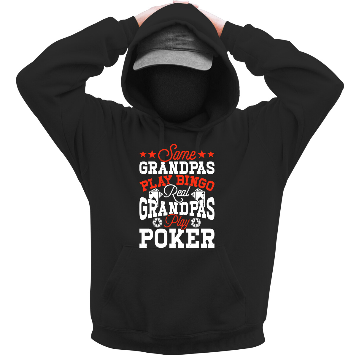 Kapucnis belebújós pulóver