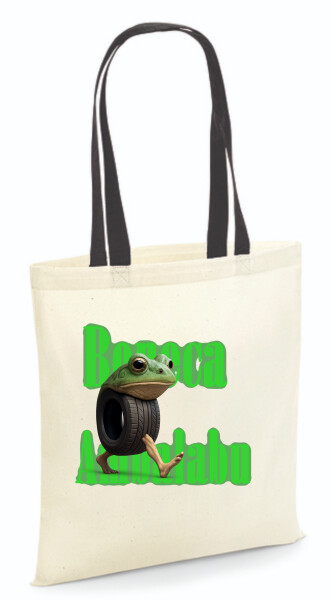 Vászontáska - színes fülű 