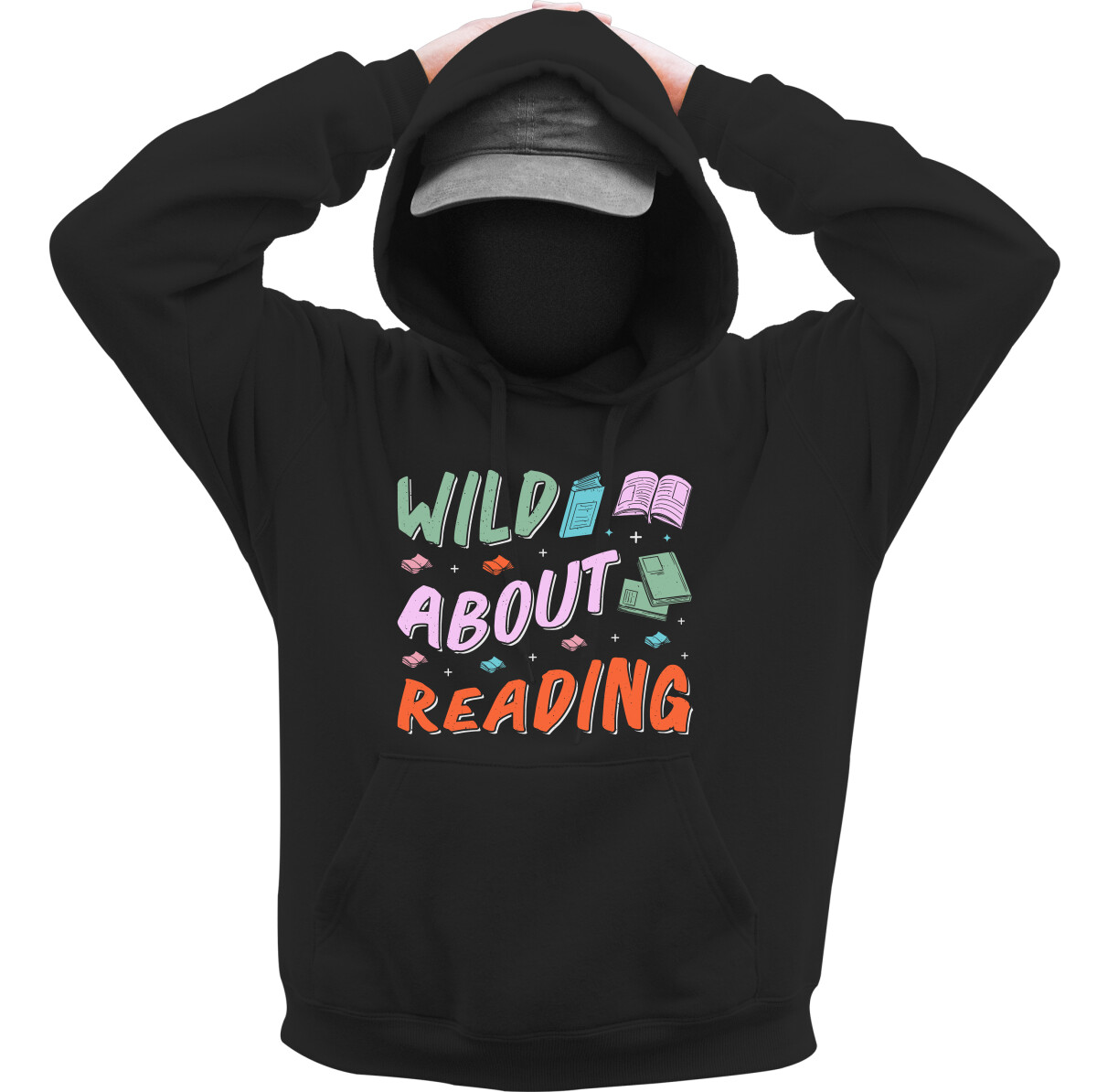 Kapucnis belebújós pulóver