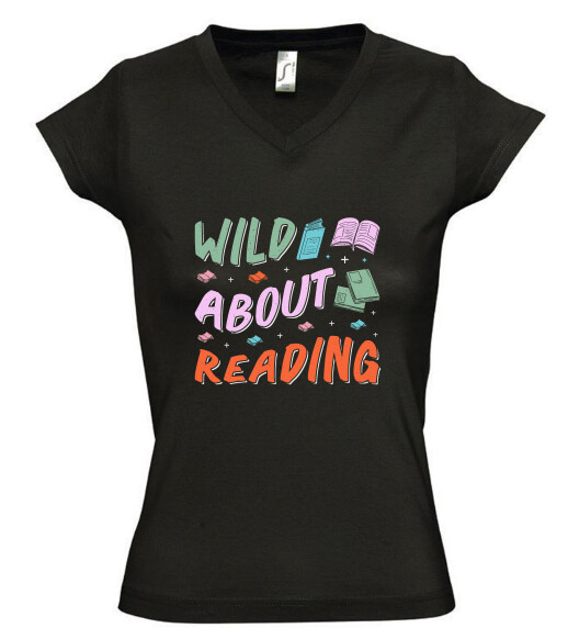 Női V nyakú póló