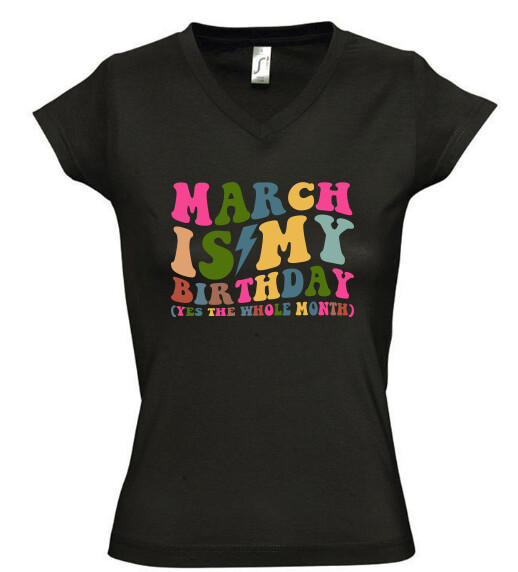 Női V nyakú póló