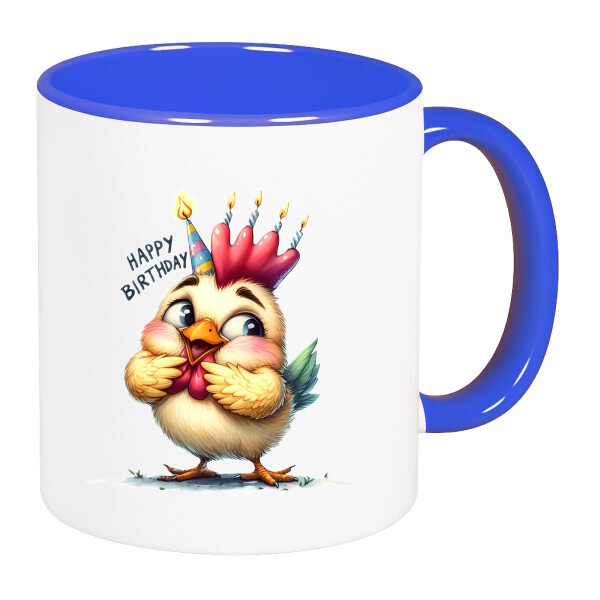 Színes fülű és belsejű bögre