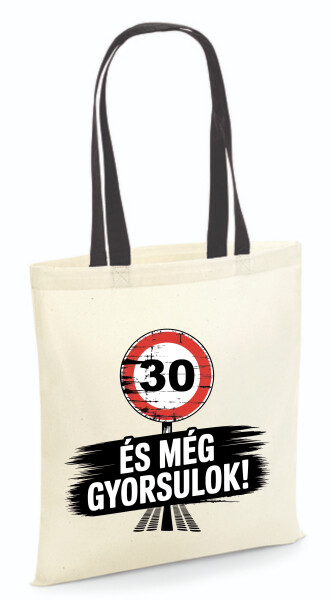 Vászontáska - színes fülű 