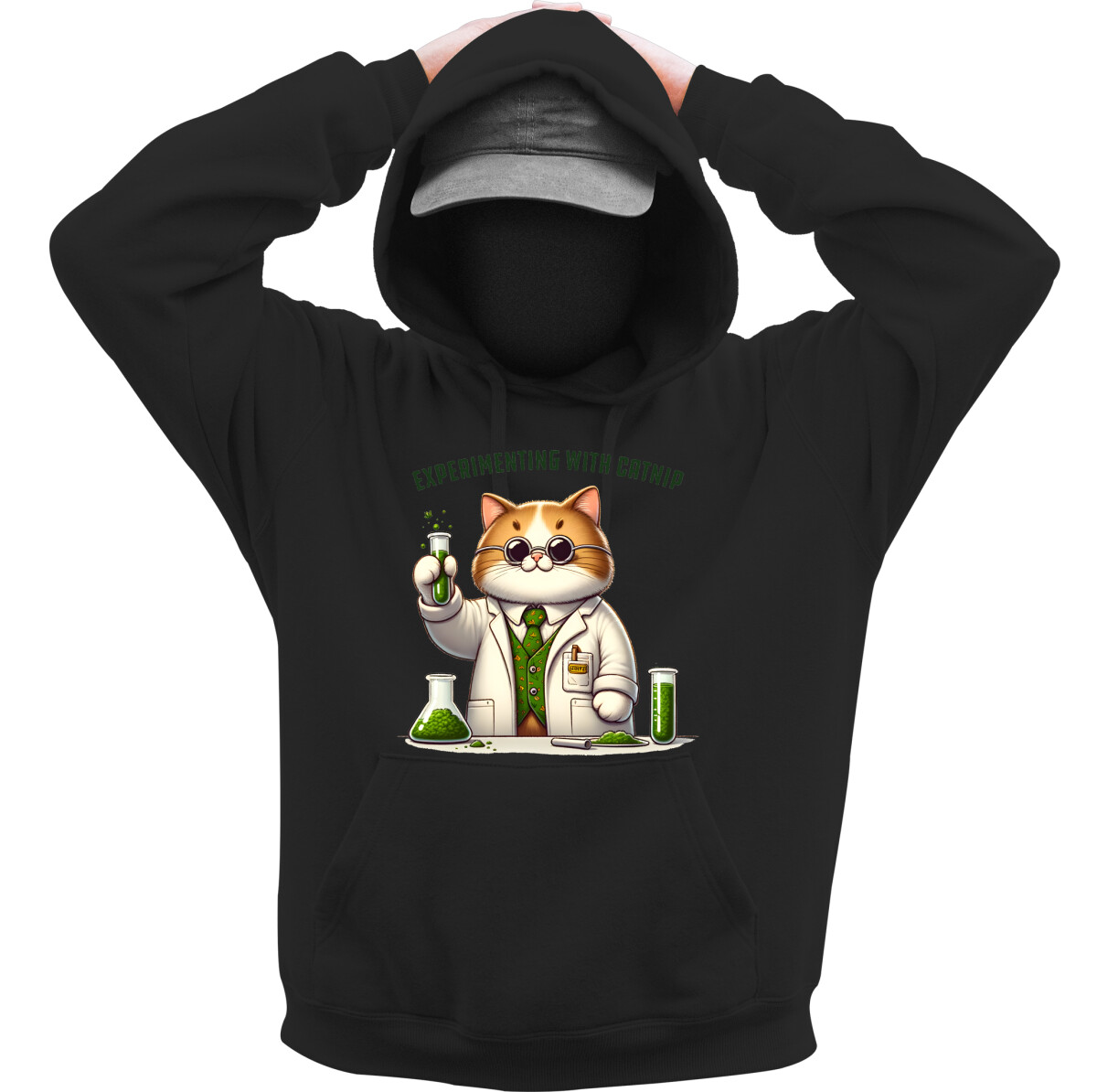 Kapucnis belebújós pulóver