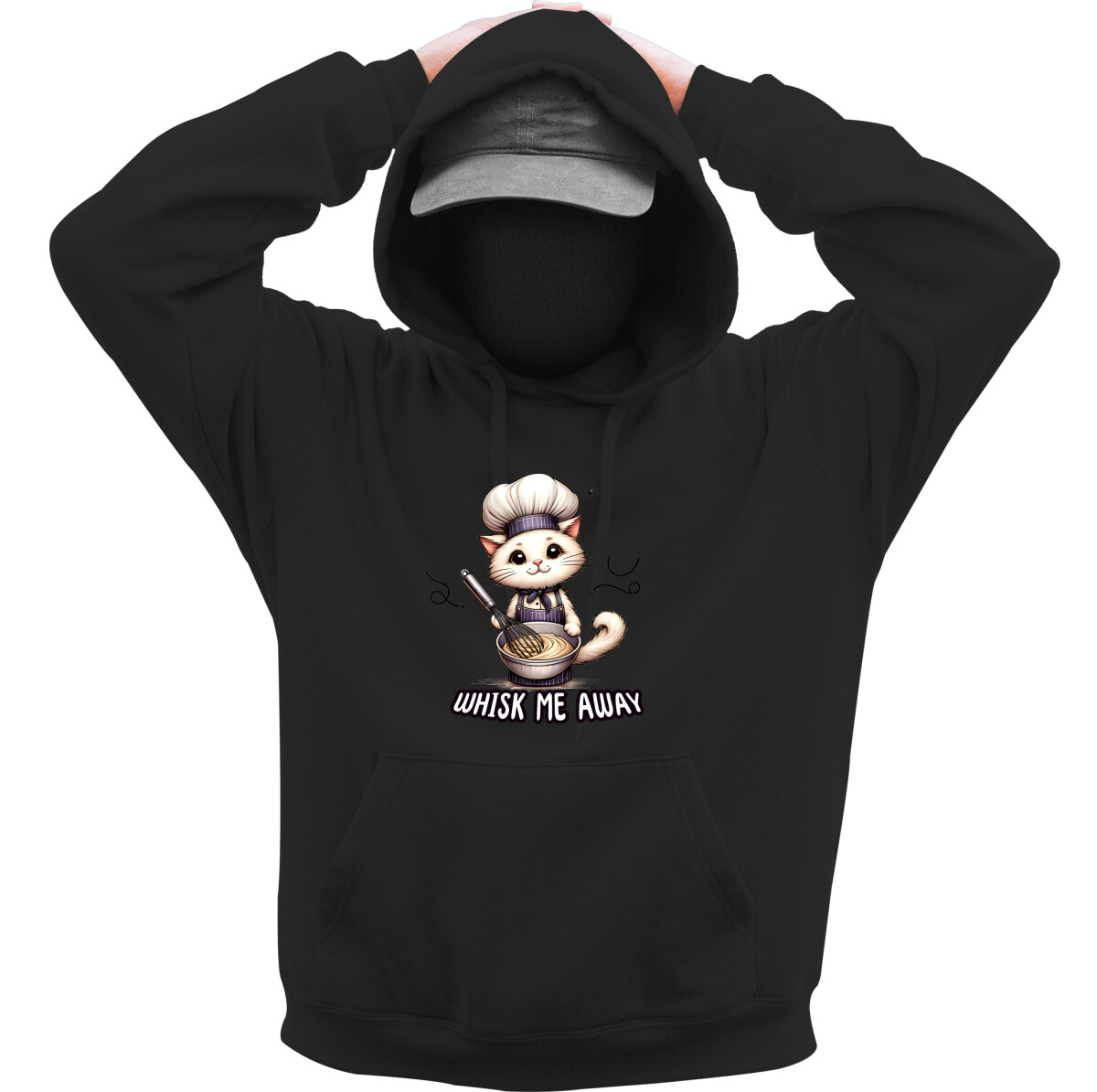 Kapucnis belebújós pulóver