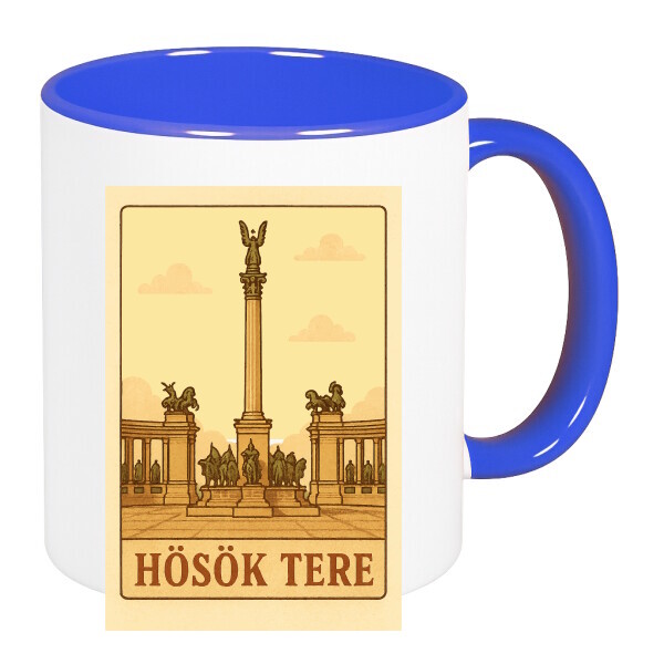 Színes fülű és belsejű bögre