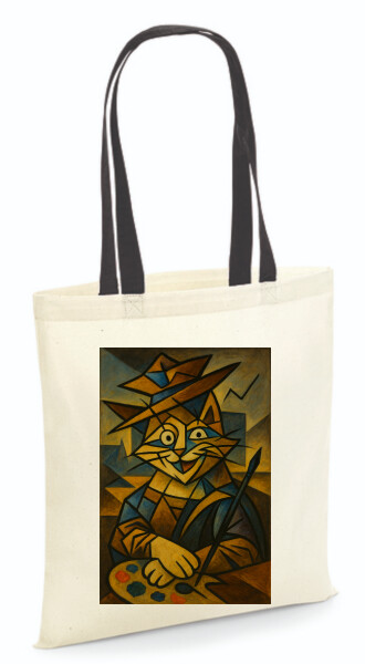 Vászontáska - színes fülű 