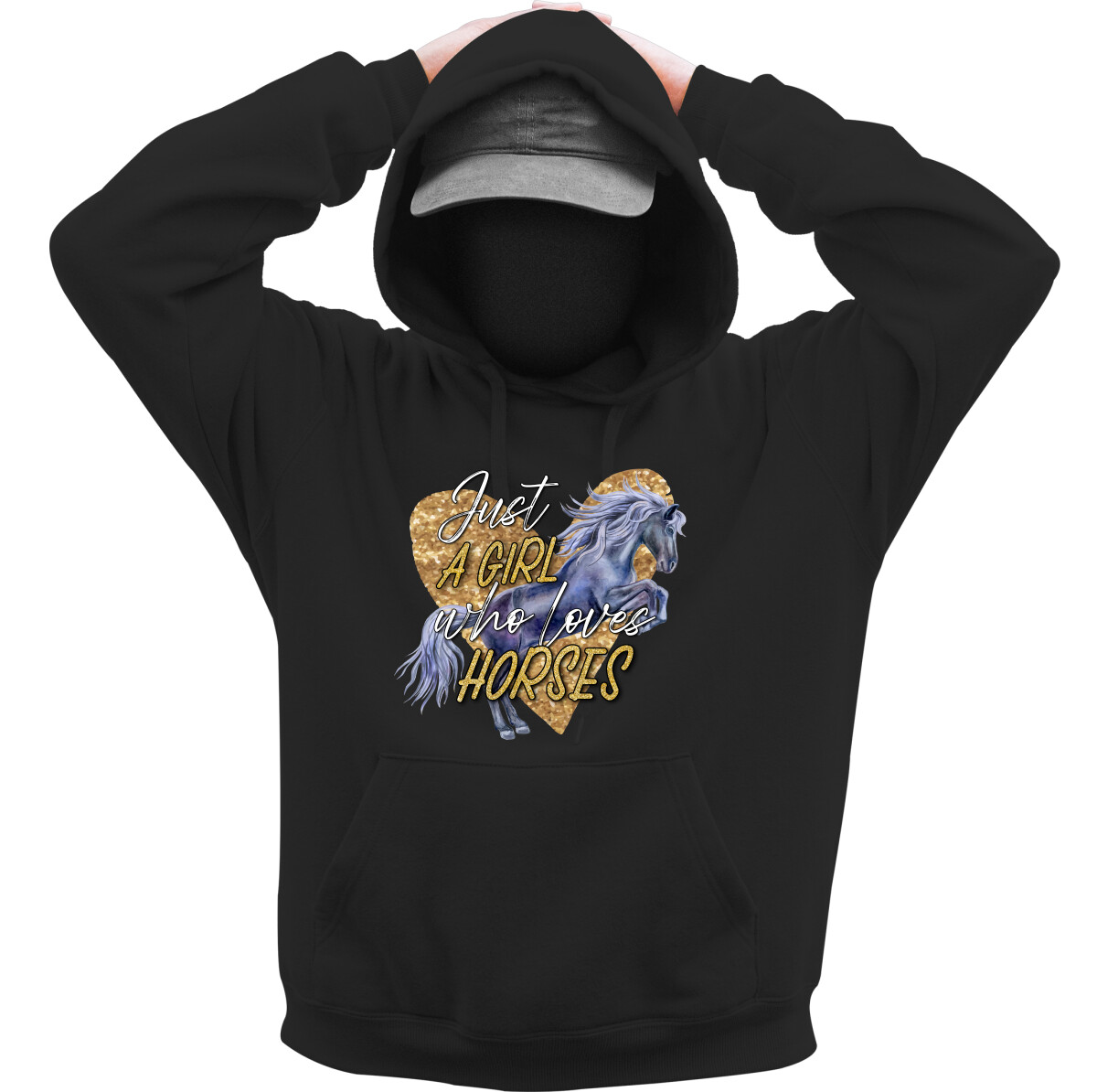 Kapucnis belebújós pulóver