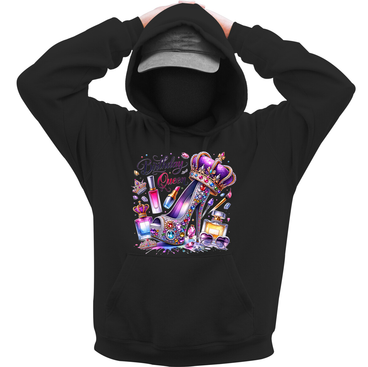 Kapucnis belebújós pulóver